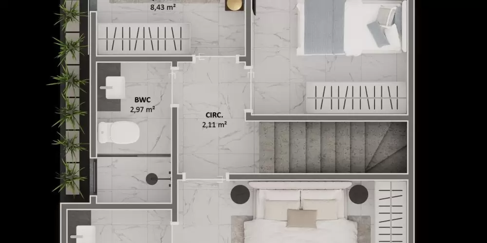 14 - PLANTA SUPERIOR ESQUINA