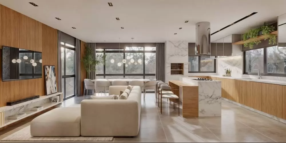 Living e cozinha